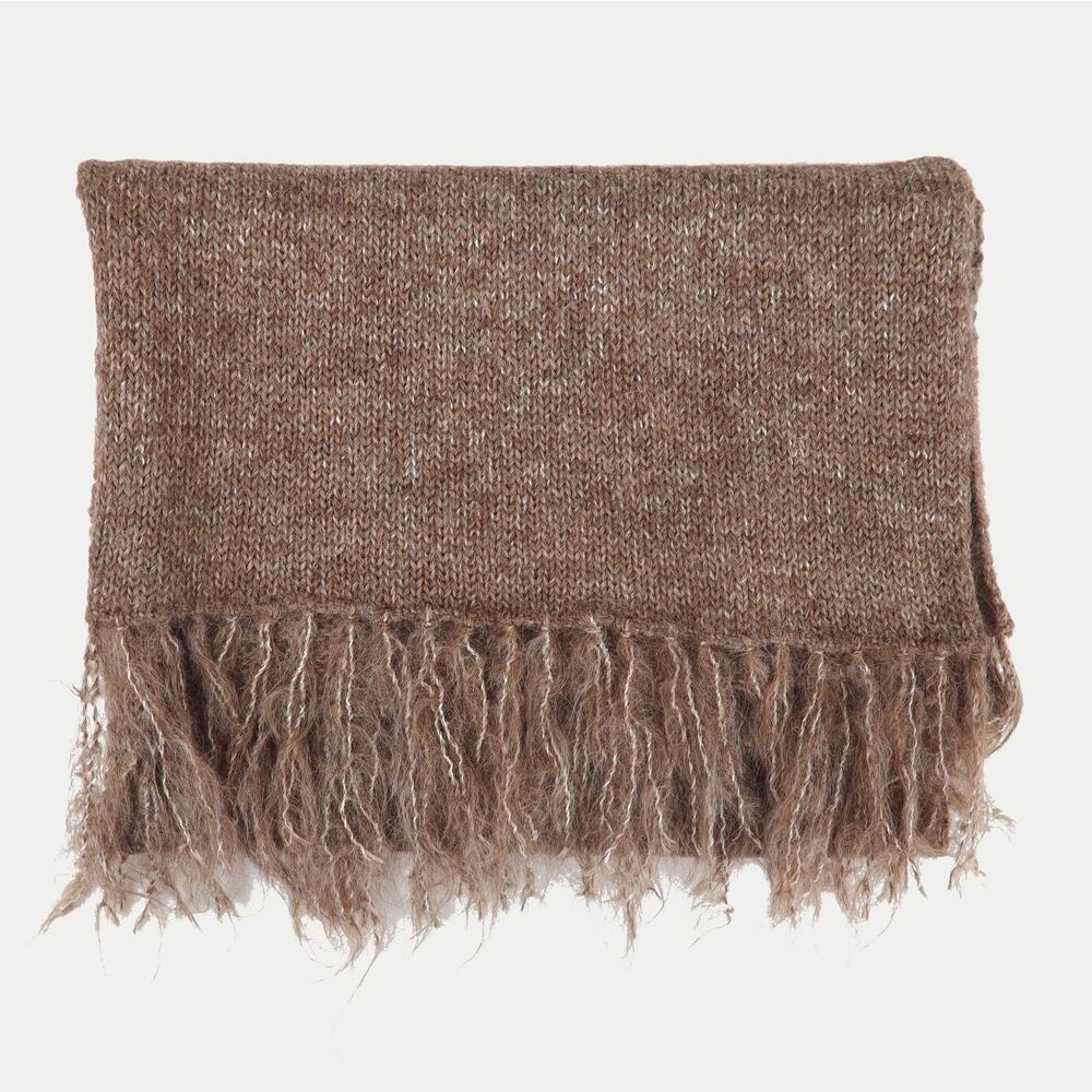 Fabric Junkies Alpaca and Merino Wool Knit Scarf - FAWN - Picture 2 of 2